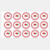 Vintager Cranberry Butter Personalisiert Canning Etiketten (Blatt)