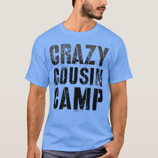 Vintager CRAZY COUSIN CAMP Funny Oma Grandpa Re T-Shirt