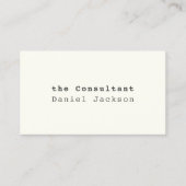 Vintager Creative Offwhite Minimal-Schriftart für Visitenkarte (Vorderseite)