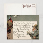 Vintager Creepy Erntedank Postkarte (Vorne/Hinten)