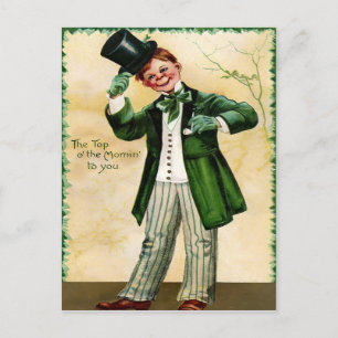 Vintager Creepy St. Patrick's Day Postkarte