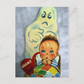 Vintager Creepy-Valentinstag Postkarte (Vorderseite)