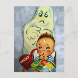 Vintager Creepy-Valentinstag Postkarte