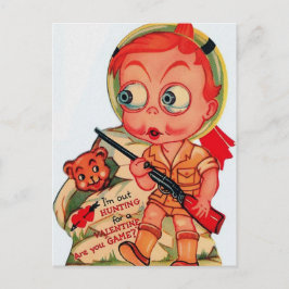 Vintager Creepy-Valentinstag Postkarte