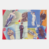 Vintager "Crime Club" Teetuch Geschirrtuch (Horizontal)