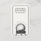 Vintager Crystal Ball Psychischer Medium QR Code Visitenkarte (Vorderseite)