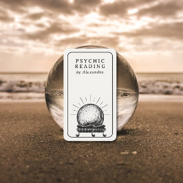 Vintager Crystal Ball Psychischer Medium QR Code Visitenkarte