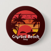 Vintager Crystal Beach Texas Button (Vorderseite)