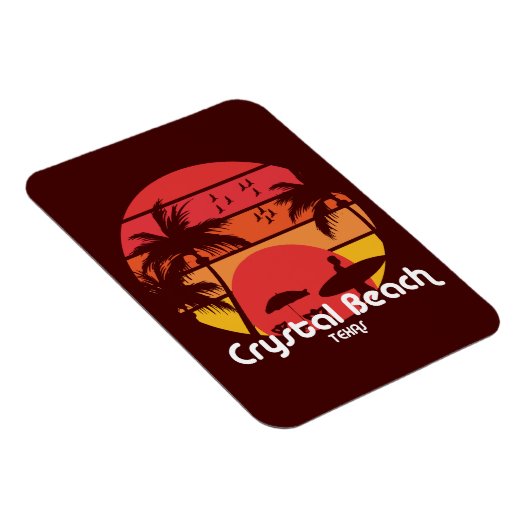 Vintager Crystal Beach Texas Magnet (Rechte Seite)