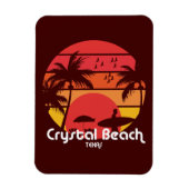 Vintager Crystal Beach Texas Magnet (Vertikal)