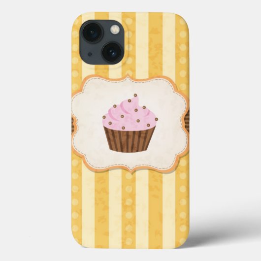 Vintager Cupcake-Hintergrund Case-Mate iPhone Hülle (Rückseite)