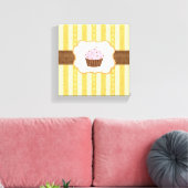 Vintager Cupcake-Hintergrund Leinwanddruck (Insitu (Wohnzimmer))