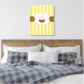Vintager Cupcake-Hintergrund Leinwanddruck (Insitu (Schlafzimmer))