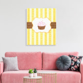 Vintager Cupcake-Hintergrund Leinwanddruck (Insitu (Wohnzimmer))
