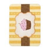 Vintager Cupcake-Hintergrund Magnet (Vertikal)