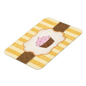 Vintager Cupcake-Hintergrund Magnet (Linke Seite)