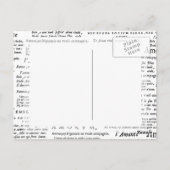 Vintager Cupid in der Liebe Romantische Hochzeitss Postkarte (Rückseite)