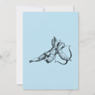 Vintager Cupid und Arrow-Liebe-Cherub-Angel Einladung