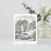 Vintager Currier & Ives Wintermondlichtlithograph Postkarte (Stehend Vorderseite)