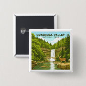 Vintager Cuyahoga-Nationalpark Button (Vorne & Hinten)