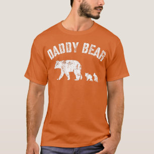 Vintager Daddy Bear mit 2 Vätern Cubs Pater Papa T-Shirt