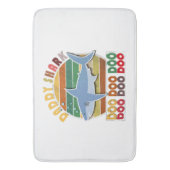 Vintager Daddy Shark Vathers Day Badematte (Vorderseite Vertikal)