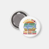 Vintager Daddy Shark Vathers Day Magnet (Vorderseite/Rückseite)