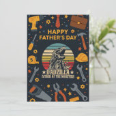 Vintager Dadzilla-Vater der Monster gibt Karten (Stehend Vorderseite)