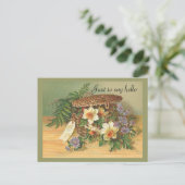 Vintager Daffadil-Blumenkorb - Postkarte (Stehend Vorderseite)