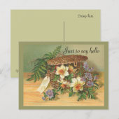 Vintager Daffadil-Blumenkorb - Postkarte (Vorne/Hinten)