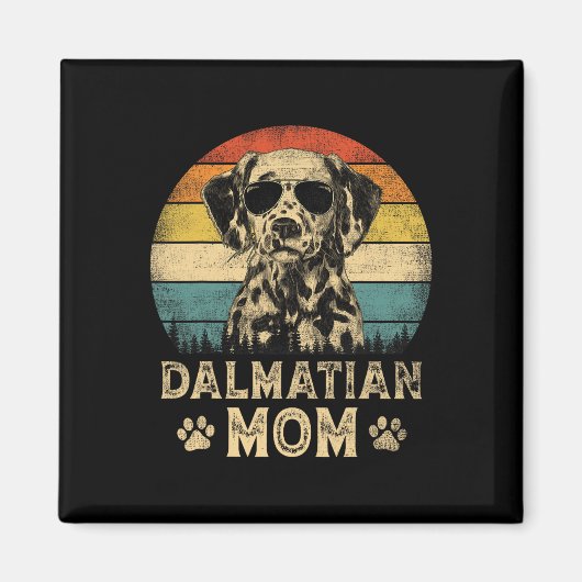 Vintager Dalmatiner Mama Hund liebt Muttertag Magnet (Vorne)