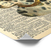 Vintager Dalmatiner oben auf der Wörterbuchseite Poster (Ecke)