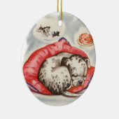 Vintager Dalmatiner Welpenträumen Keramik Ornament (Rechts)