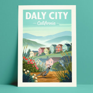 Vintager Daly City Kalifornien Postkarte
