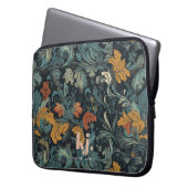 Vintager Damask Monogram-Notebookschlauch Laptopschutzhülle (Vorderseite Links)