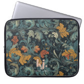 Vintager Damask Monogram-Notebookschlauch Laptopschutzhülle (Vorderseite)