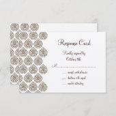Vintager Damask-UAWG RSVP Karte (Vorne/Hinten)