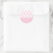 Vintager Damask-Umschlag Aufkleber (rosa) (Tasche)
