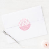 Vintager Damask-Umschlag Aufkleber (rosa) (Umschlag)