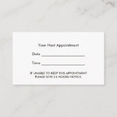 Vintager Damaskasalon: Haar-Stylist-Ernennung Terminkarte (Rückseite)