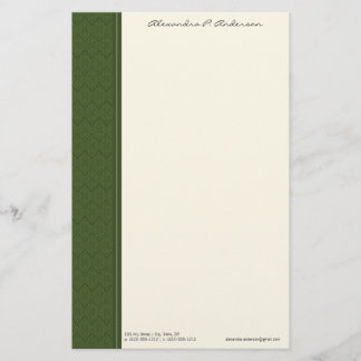 Vintager Damaskoffer, kundenspezifische Lime Green Briefpapier