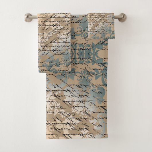 Vintager Damast Badhandtuch Set (Insitu)