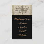 Vintager Damast-bezaubernder Visitenkarte (Rückseite)