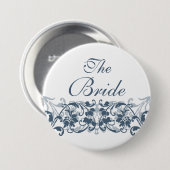 Vintager Damast der Braut-Knopf/das Button (Vorne & Hinten)