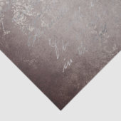 Vintager Damast & Drehbuch lila Taupe & Silbergrau Seidenpapier (Detail)