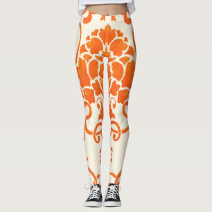 Vintager Damast: Elegante Nahtlose Textur Leggings