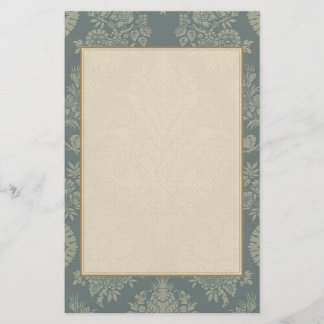 Vintager Damast im antiken Grün Briefpapier