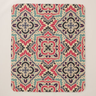 Vintager Damast nahtloser Musterhintergrund. Elega Sherpadecke