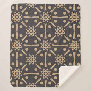 Vintager Damast nahtloser Retromuster-Hintergrund  Sherpadecke