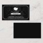 Vintager Damast-persönlicher Koch Visitenkarte (Vorne/Hinten)